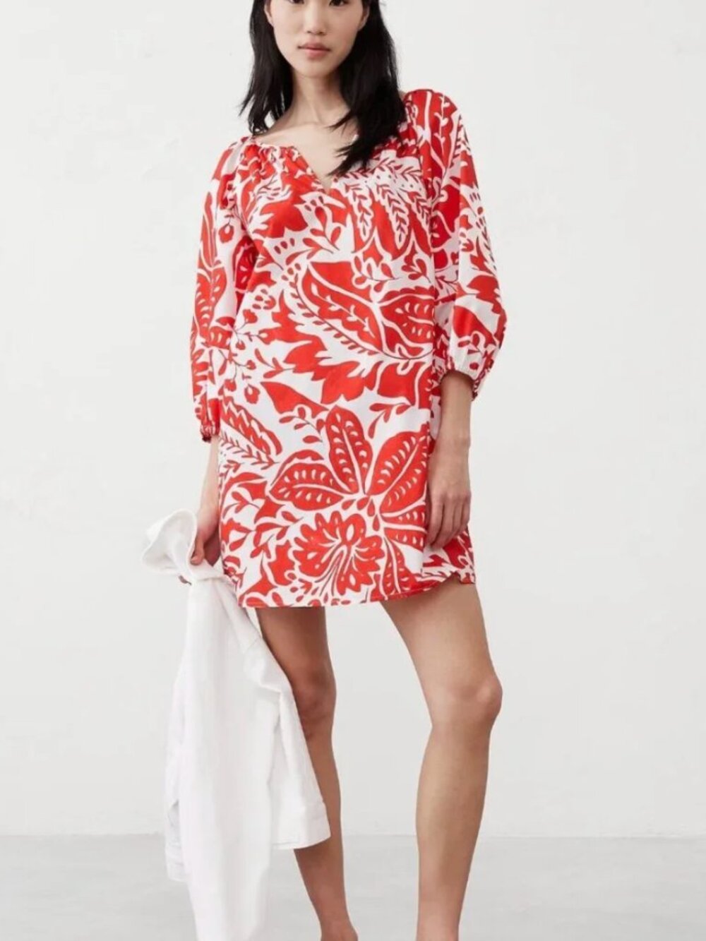 Banana Republic Factory Poplin Puff-Sleeve Mini Dress